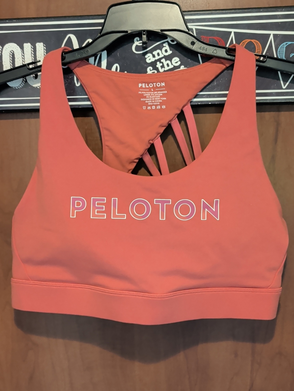 Peloton Coral Pink Strappy Sports Tank Top
